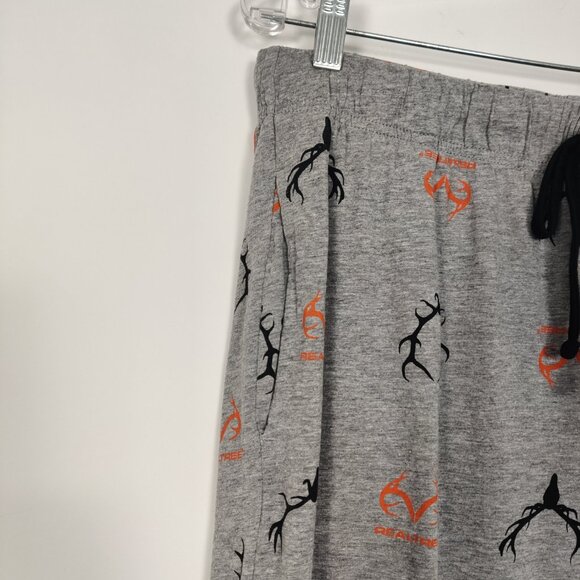 Realtree Men's Pajama Bottom Size M Gray Cotton Viscose Sleepwear Logo Print - Picture 3 of 9